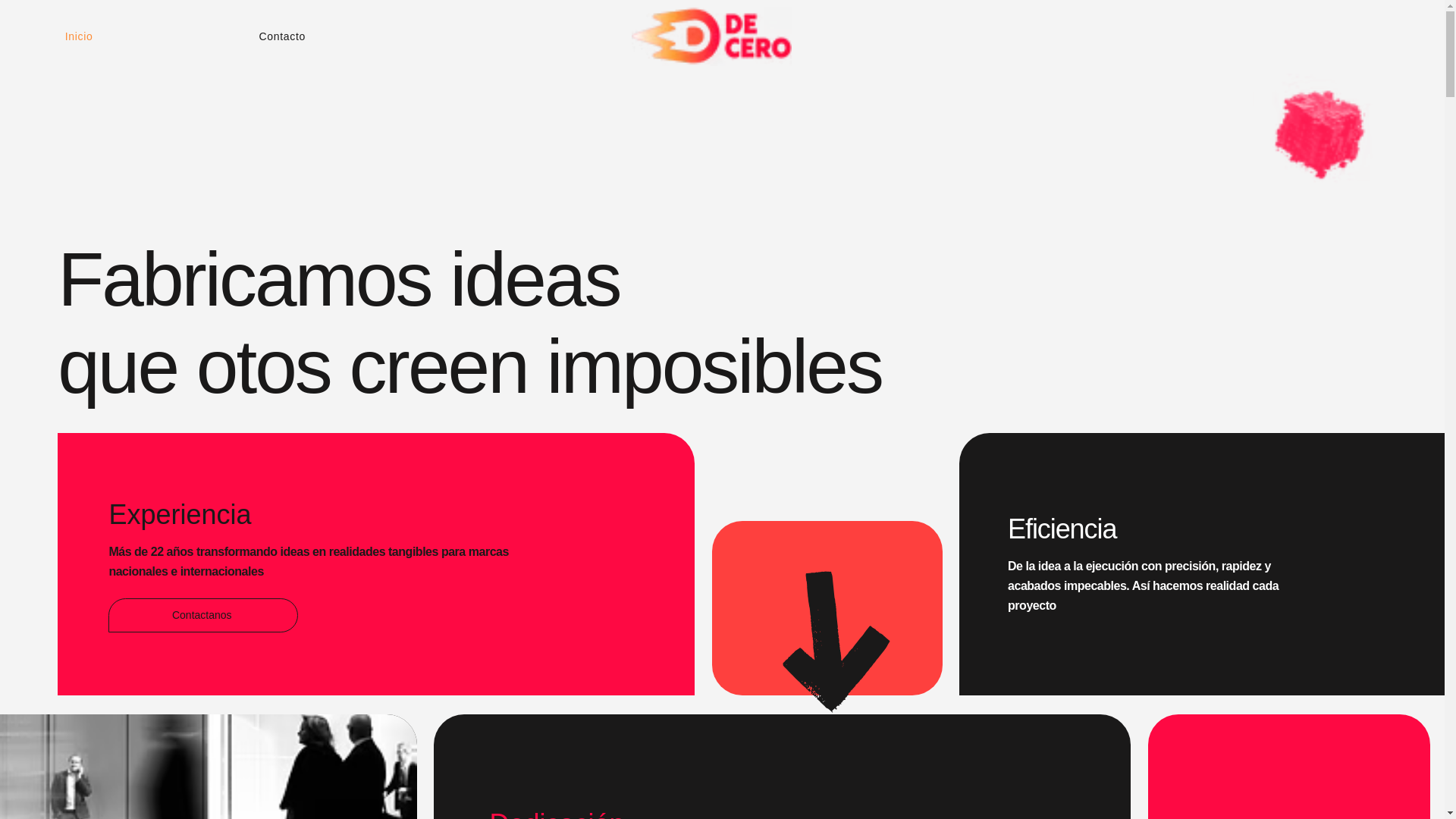 website screenshot of https://deceromx.com/