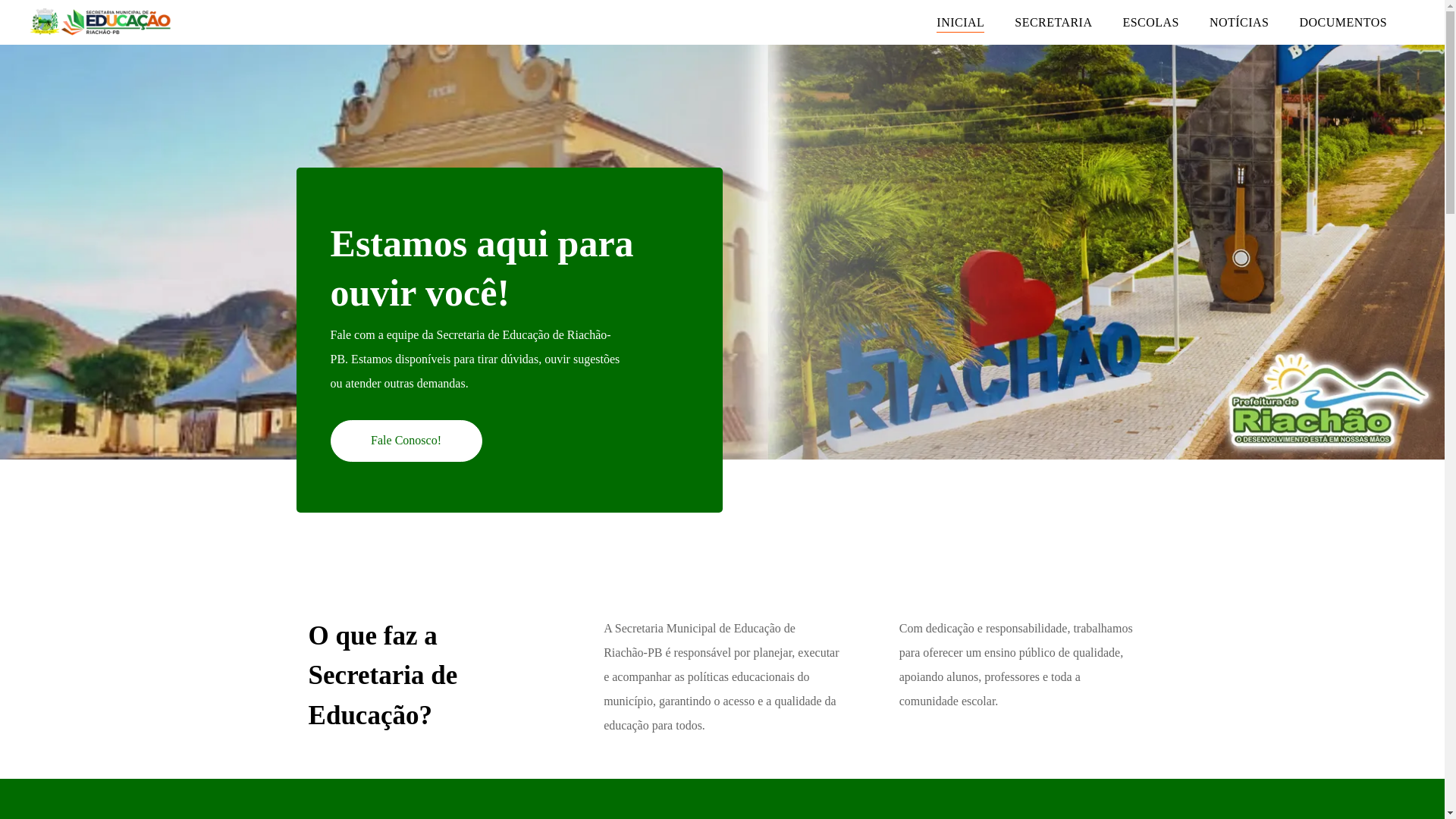 website screenshot of https://educacaoriachaopb.net.br/