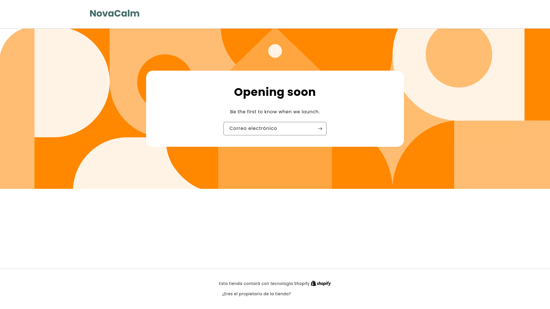 website screenshot of https://novacalm.es/