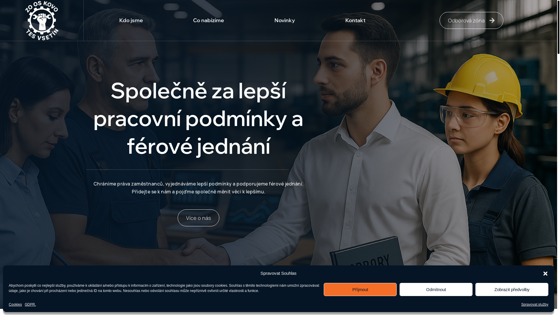website screenshot of https://odborytes.cz/