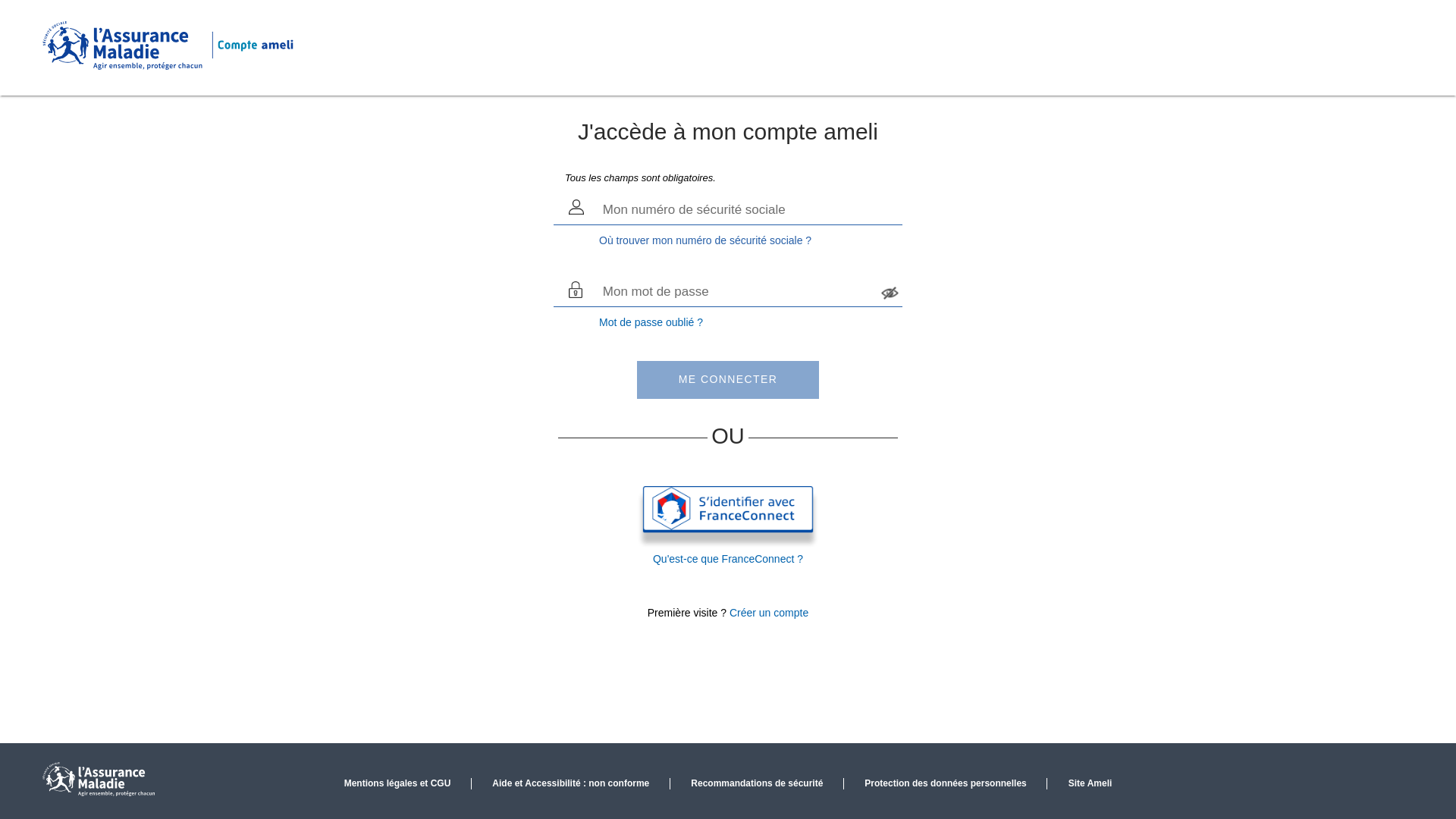 website screenshot of https://assurancemaladieameliremboursement.info/