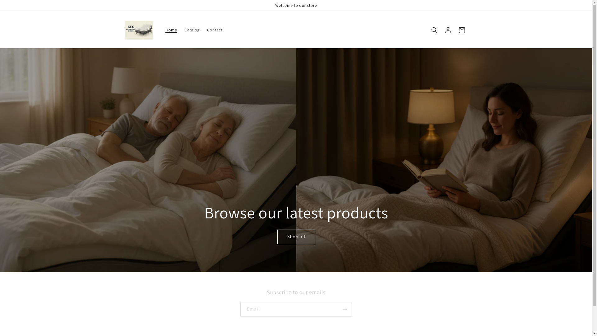 website screenshot of https://kesmattressesandmore.com/