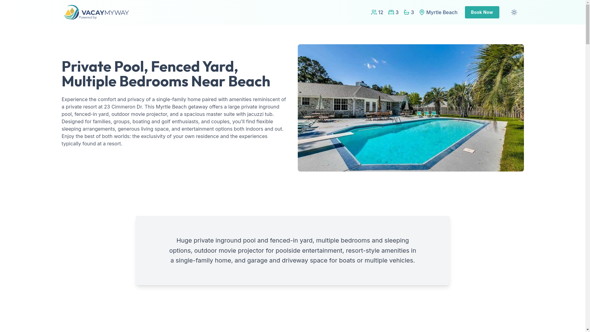 website screenshot of https://strandpool.house/