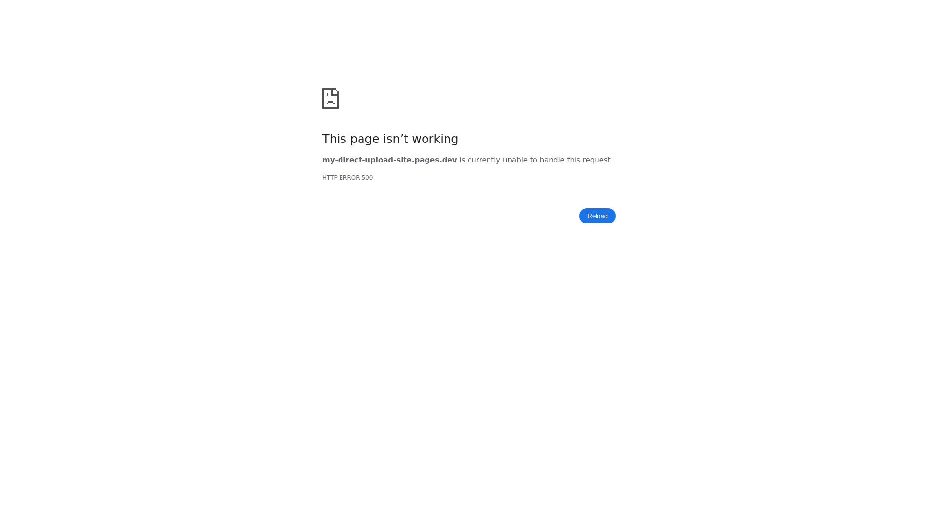 website screenshot of https://my-direct-upload-site.pages.dev/