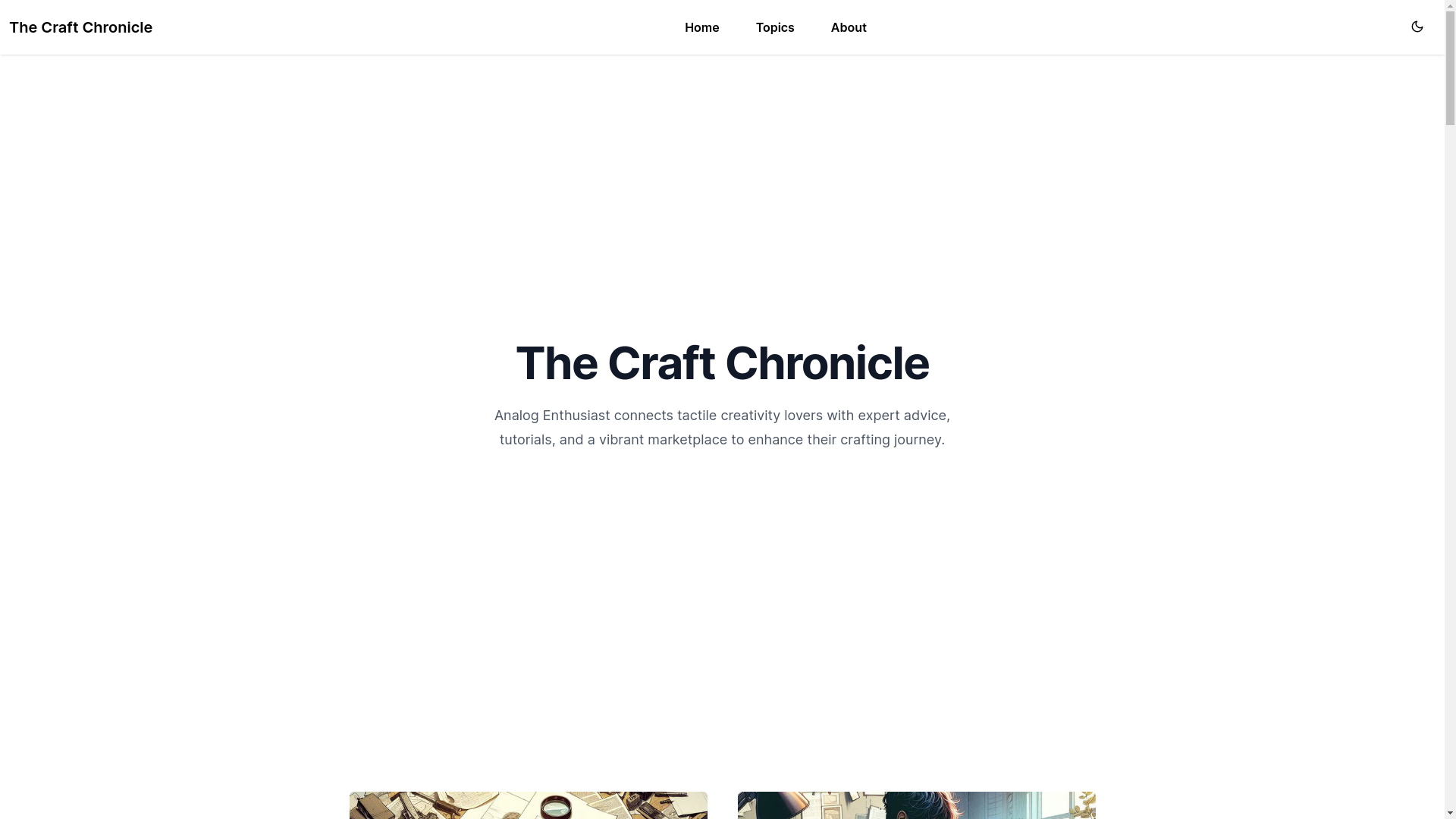 website screenshot of https://thecraftchronicle-com.pages.dev/