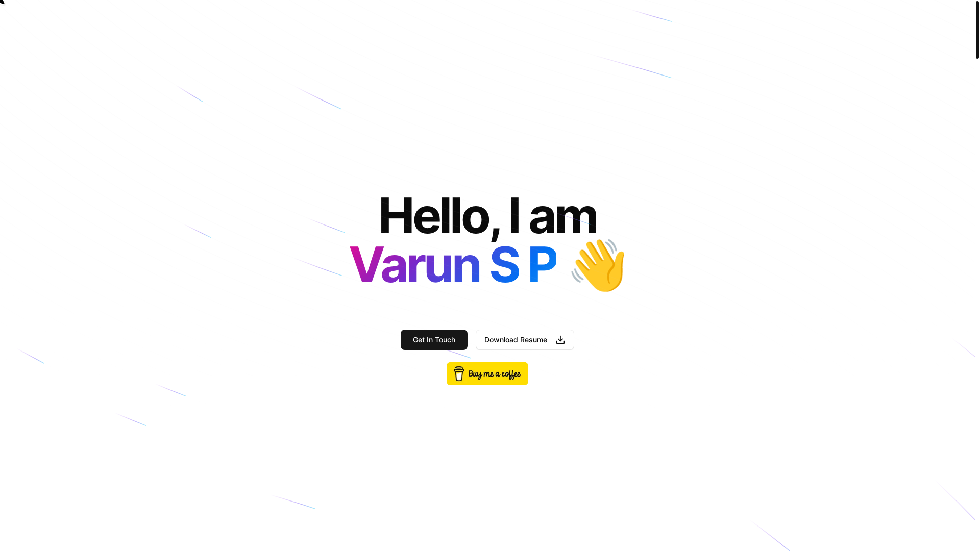 website screenshot of https://varunsp.com/