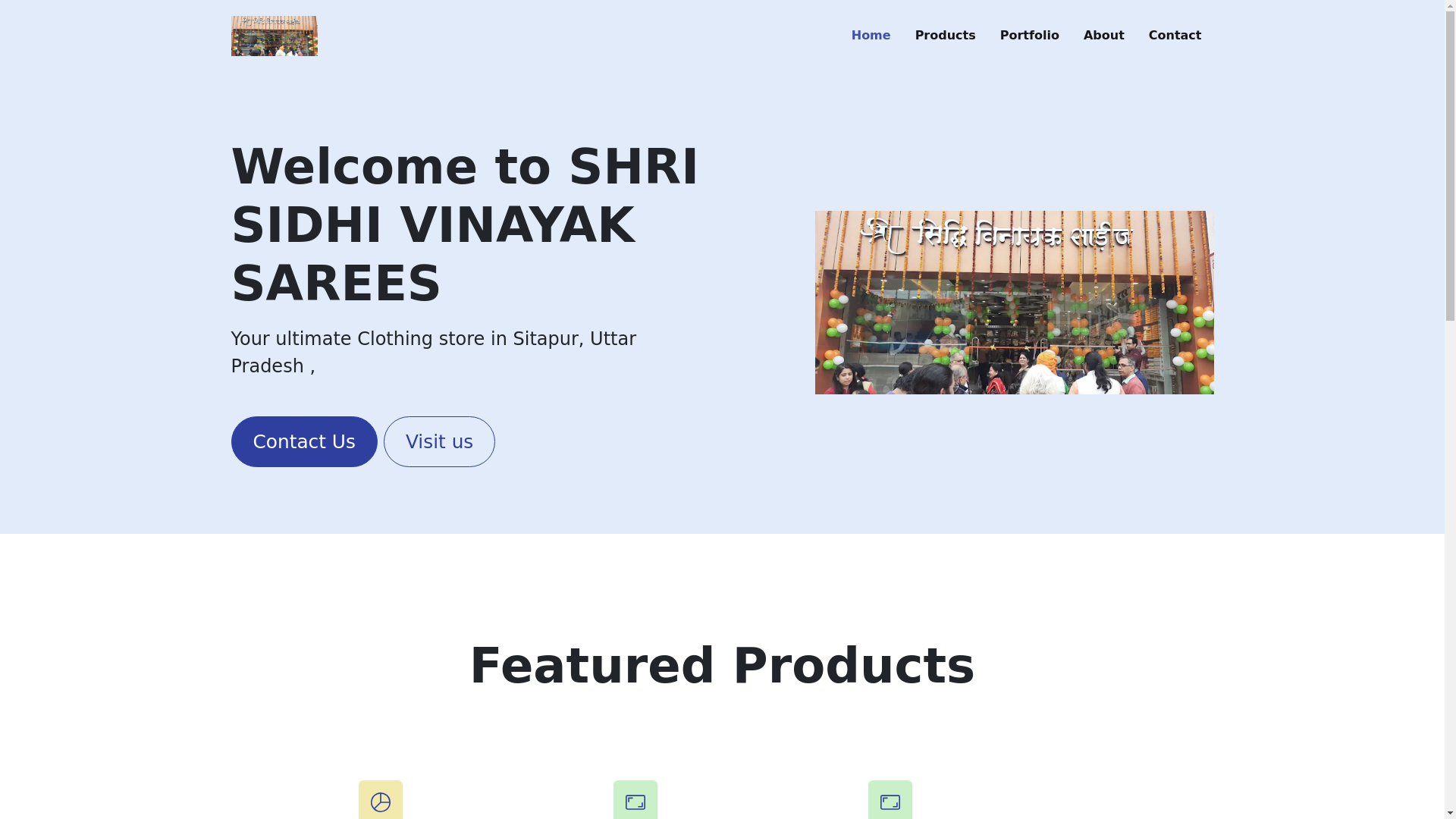 website screenshot of https://shrisiddhivinayaksaree.co.in/