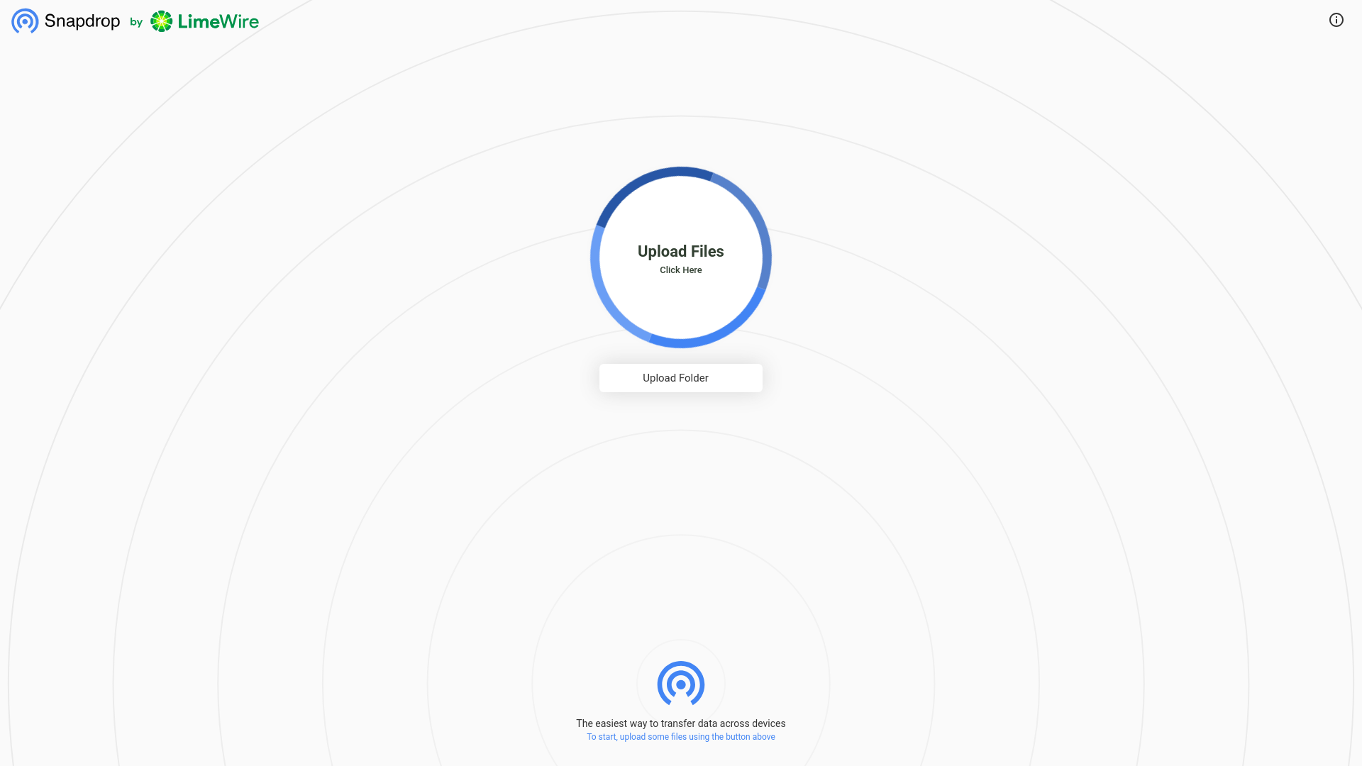 website screenshot of https://snapdrop.net/