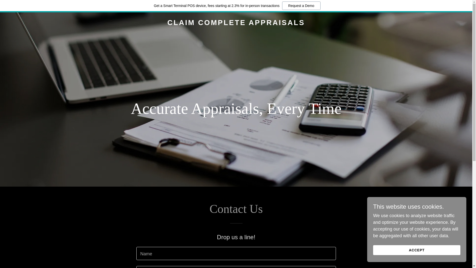 website screenshot of https://claimcompleteappraisals.com/