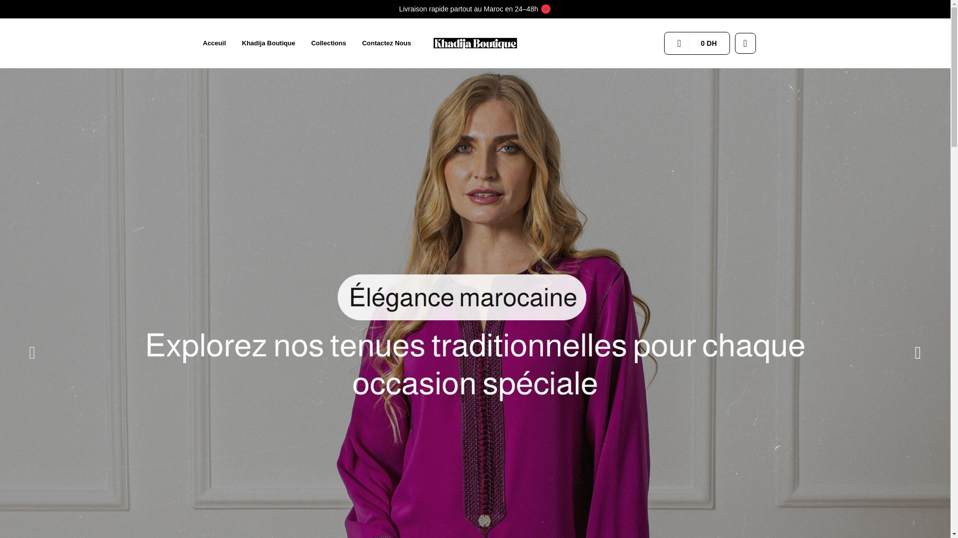website screenshot of https://khadijaboutique.ma/