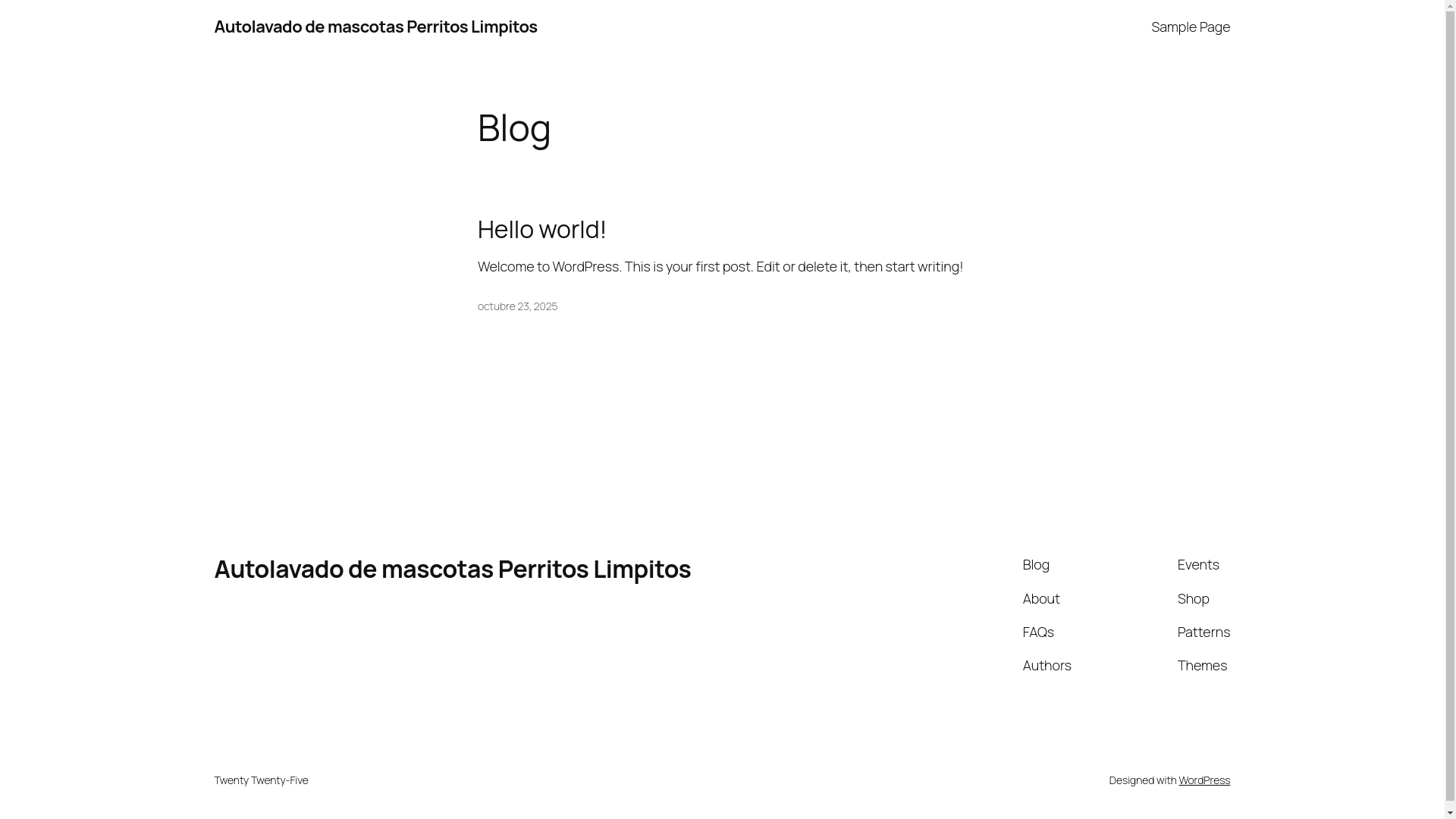 website screenshot of https://perritoslimpitos.es/