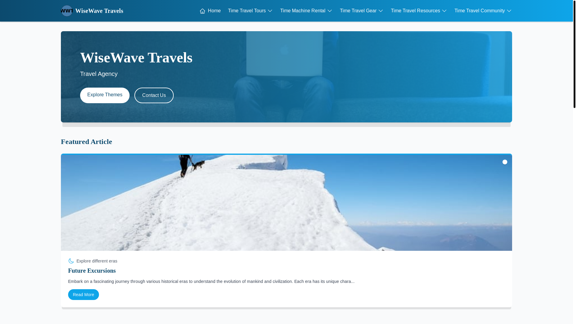 website screenshot of https://travelwisewave.live/