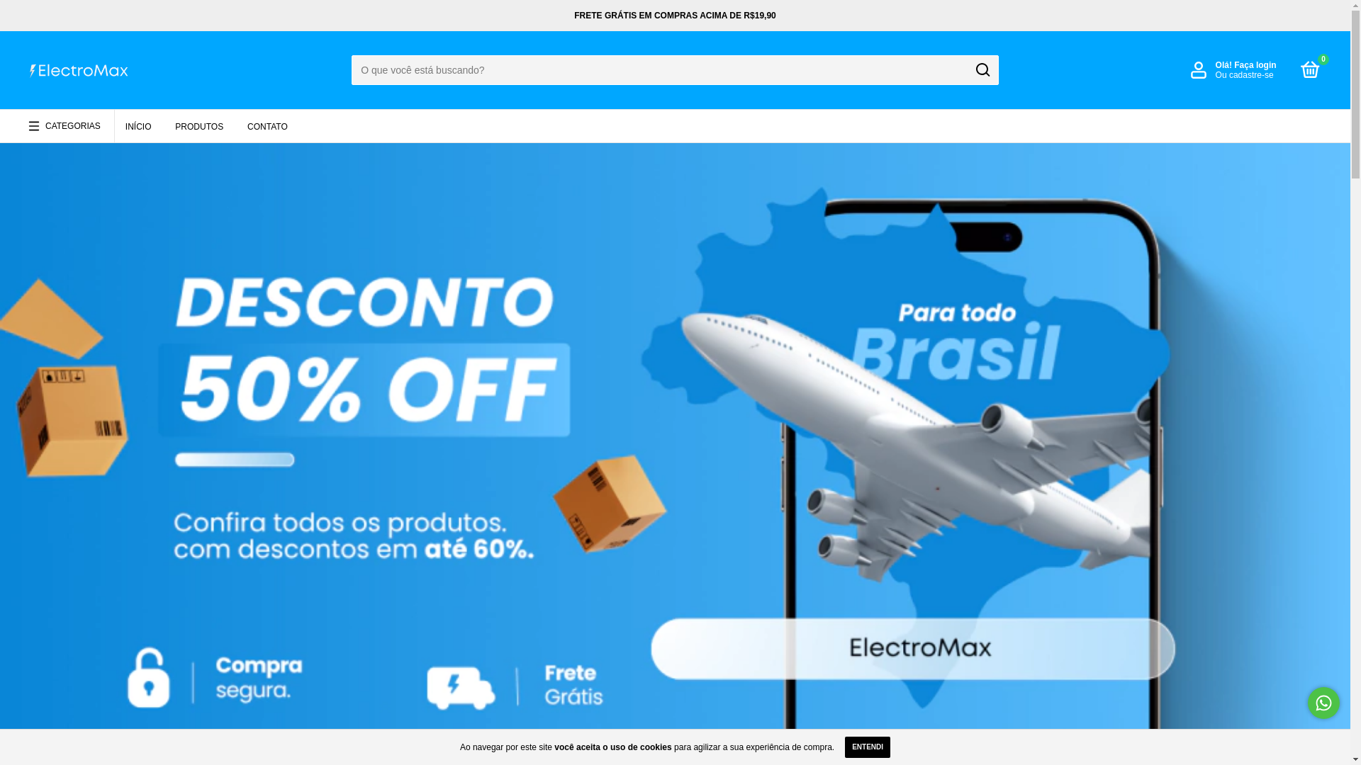 website screenshot of https://electromax.net.br/