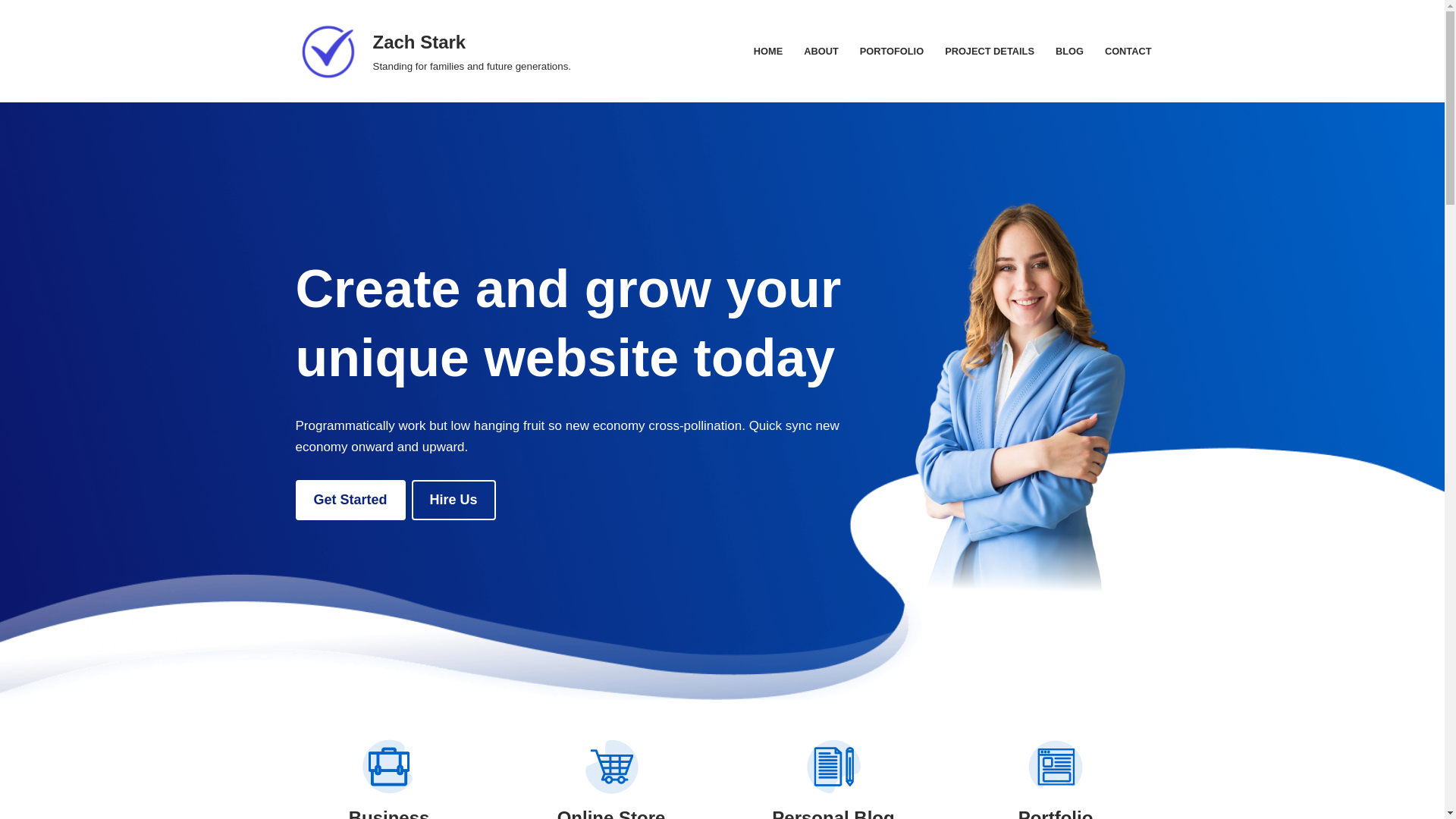 website screenshot of https://zachstark.co.nz/