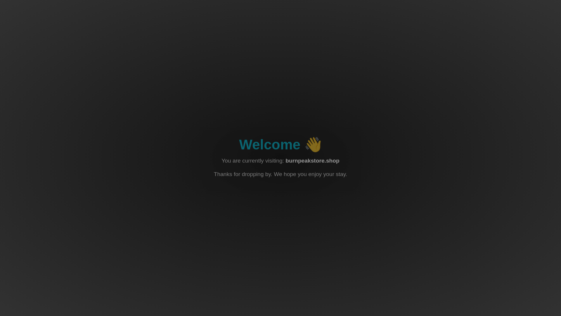 website screenshot of https://burnpeakstore.shop/