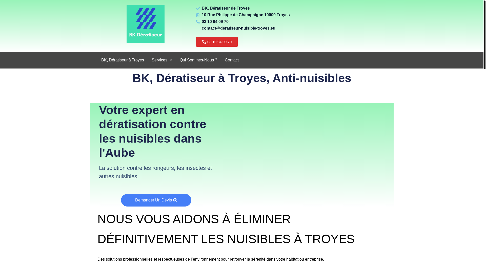 website screenshot of https://deratiseur-cholet.eu/