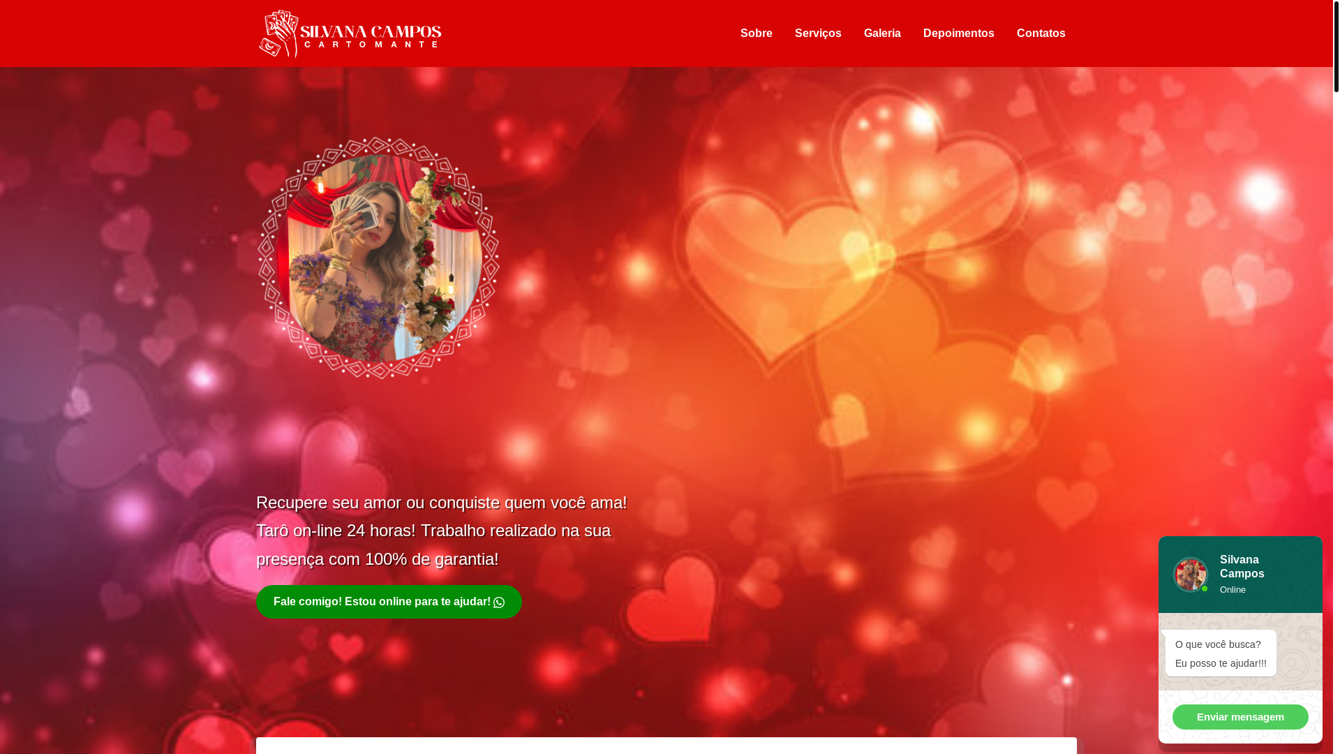 website screenshot of https://tarologasilvanacampos.com.br/