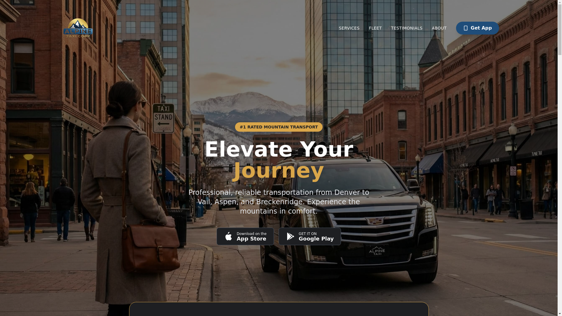 website screenshot of https://alpinetaxicorp.com/