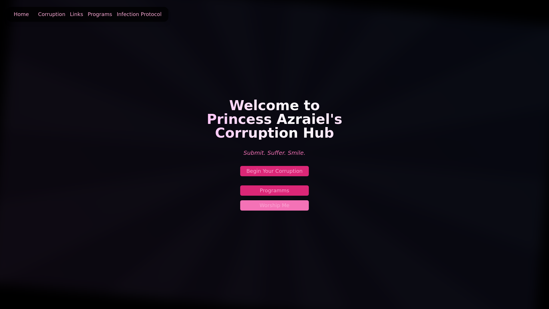 website screenshot of https://princessazraiel.com/