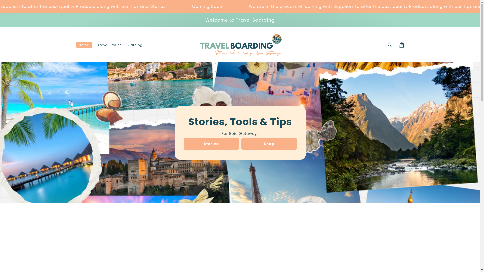 website screenshot of https://travelboarding.app/