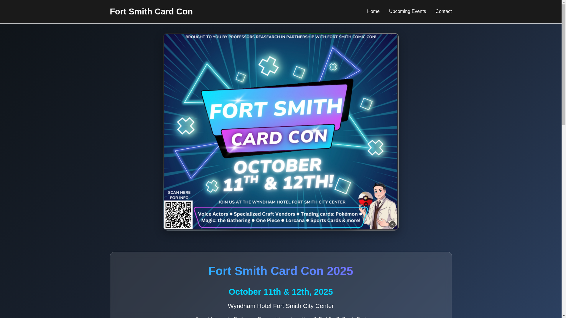 website screenshot of https://fortsmithcardcon.com/