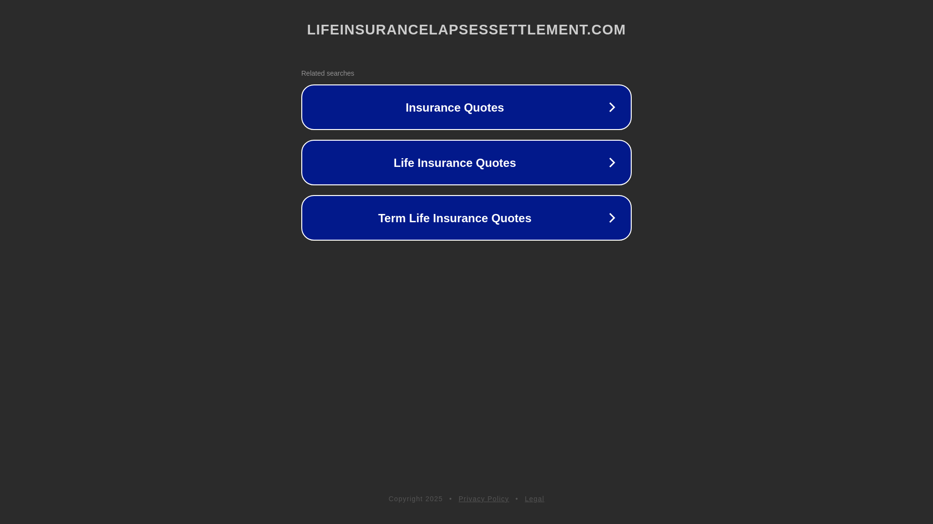 website screenshot of https://lifeinsurancelapsessettlement.com/