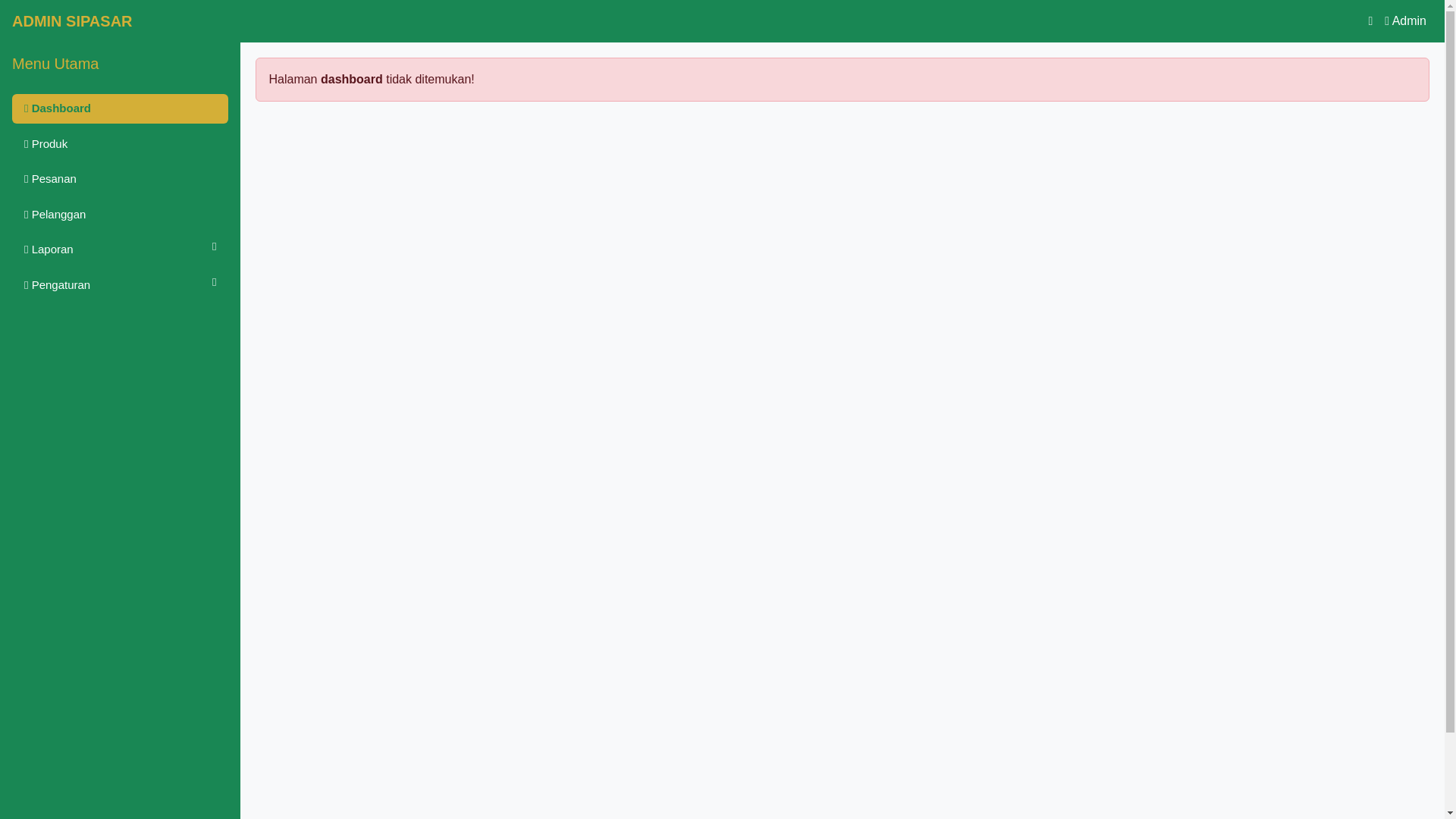 website screenshot of https://sipasar.web.id/