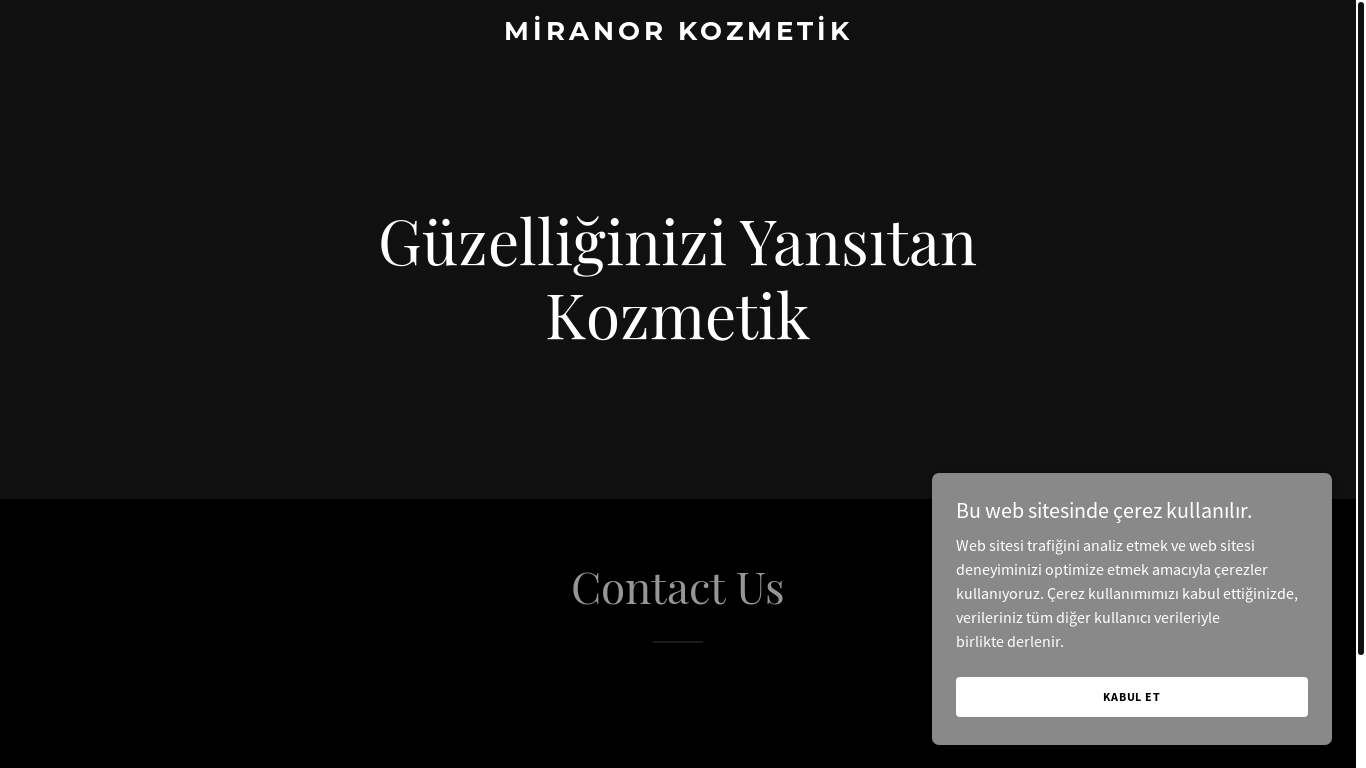website screenshot of https://miranorkozmetik.com/