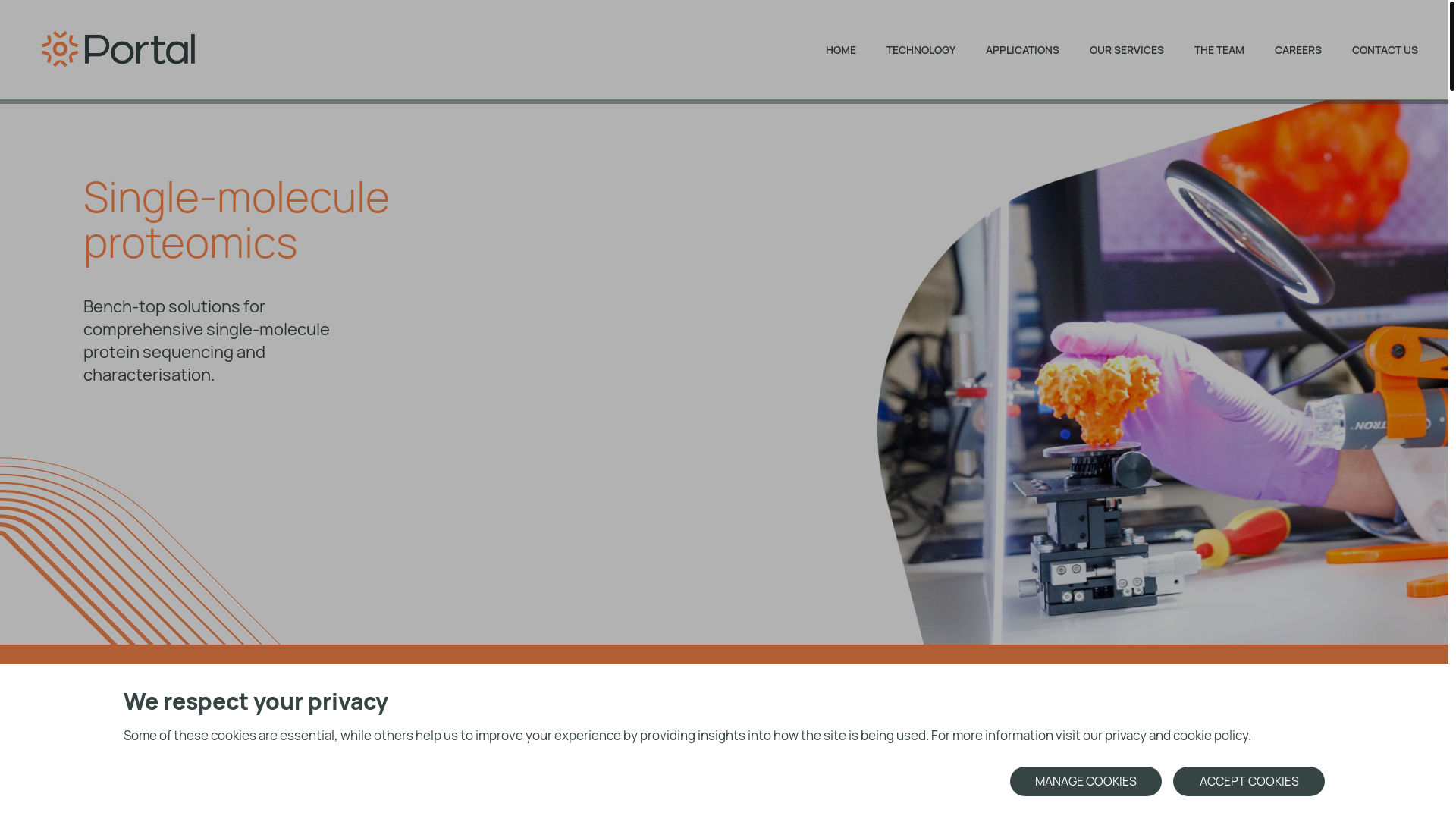 website screenshot of https://portalbiotech.org/
