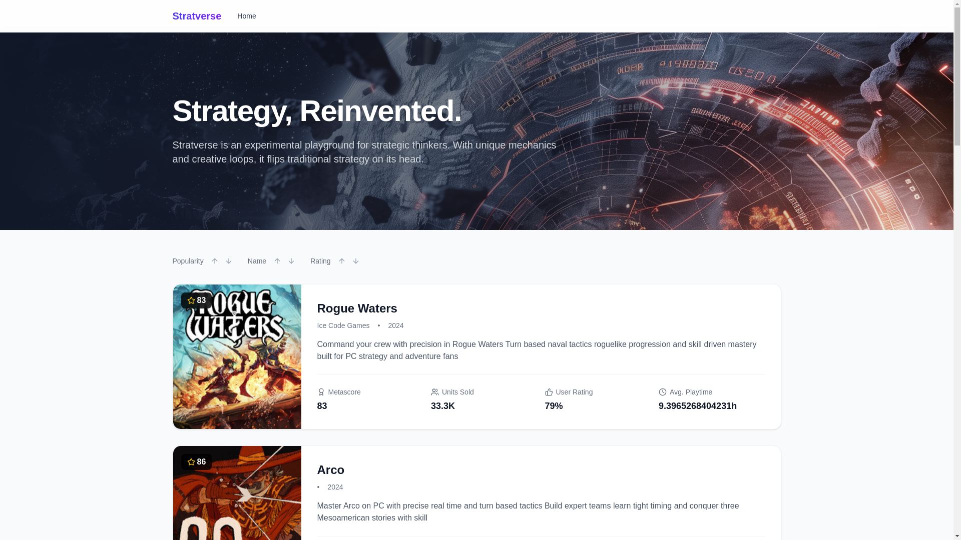 website screenshot of https://stratverse.pages.dev/