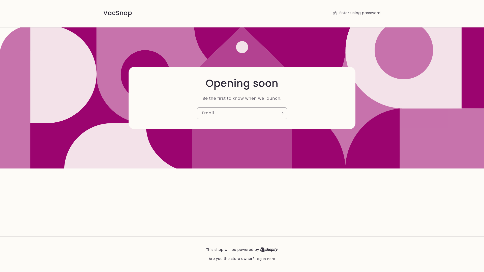 website screenshot of https://vacsnap.shop/