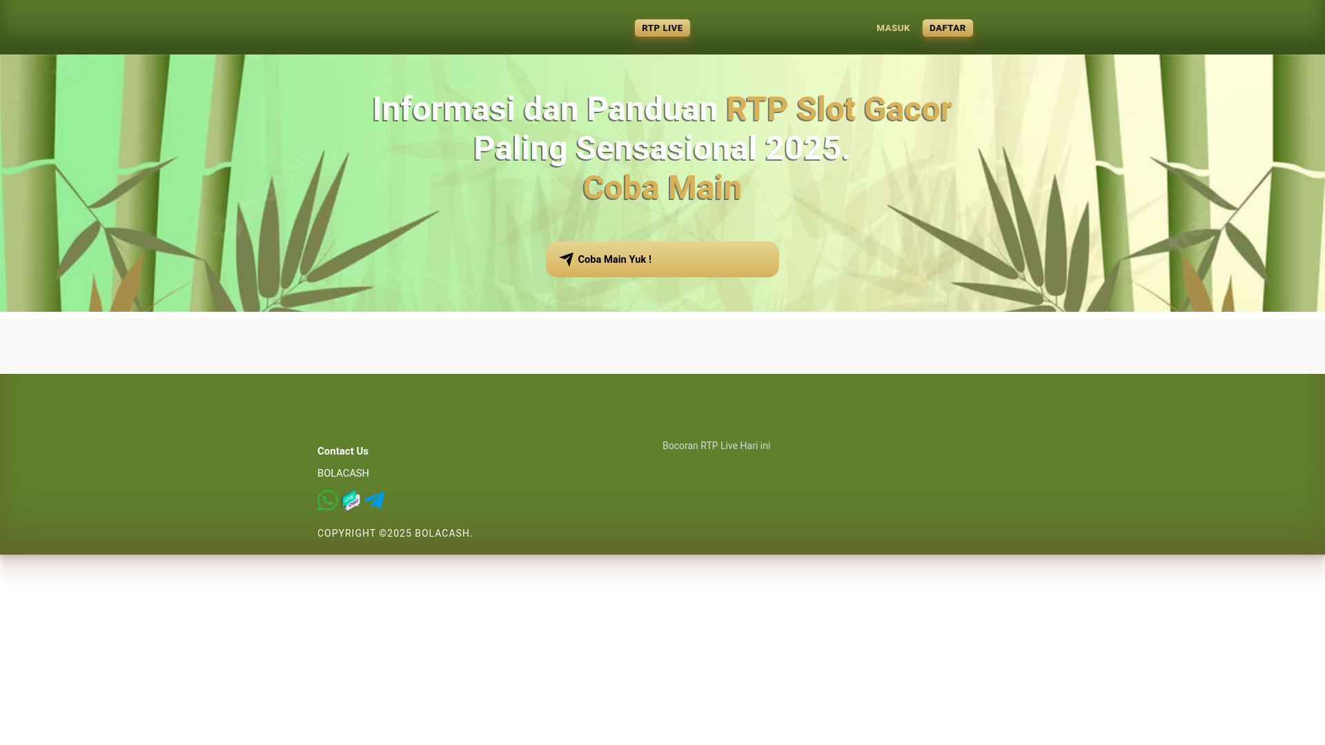 website screenshot of https://rtp-bolacashgacor.pages.dev/