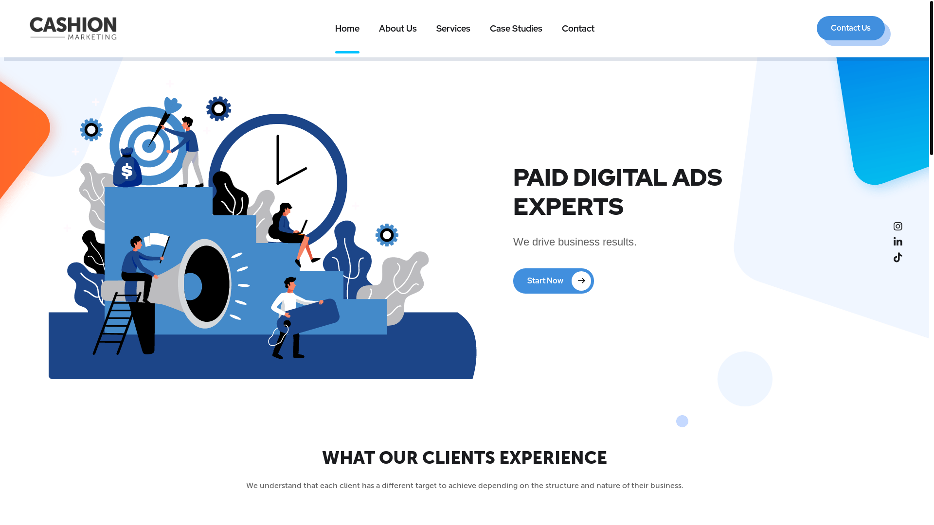 website screenshot of https://procashionmarketing.co/