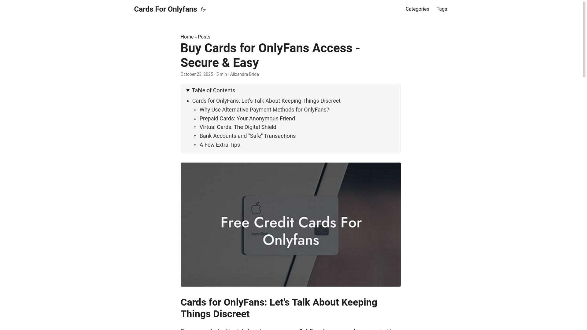 website screenshot of https://cards-for-onlyfans.pages.dev/