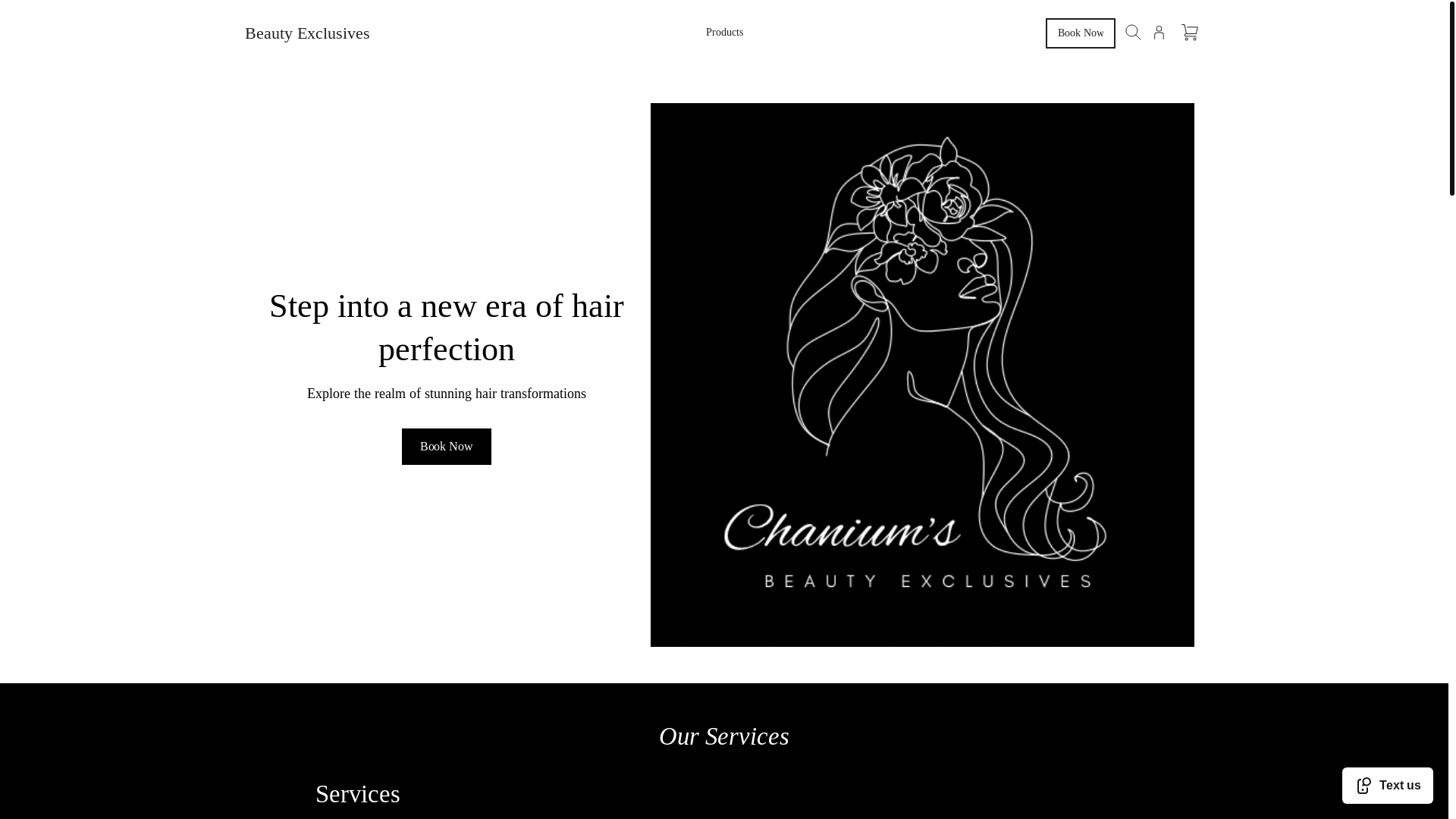 website screenshot of https://beautyexclusivess.net/