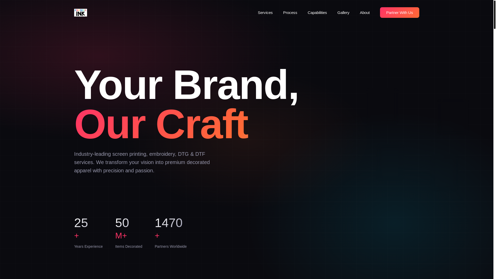 website screenshot of https://promosink-promosdistributor.com/