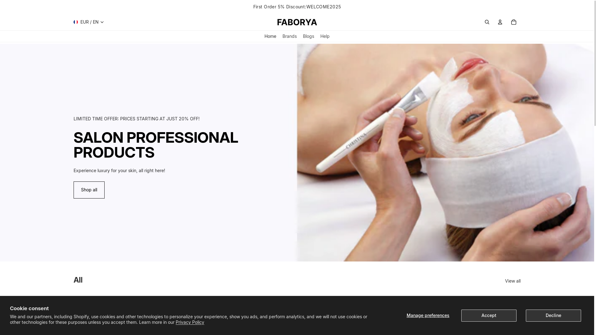 website screenshot of https://faborya.com/