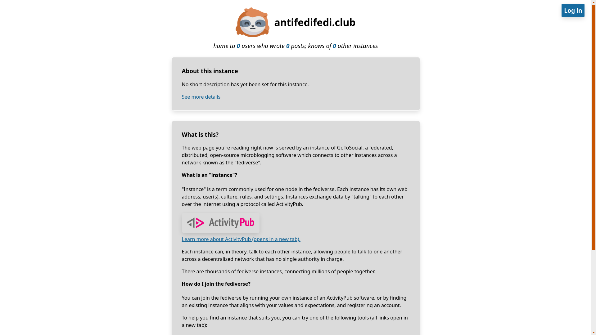 website screenshot of https://antifedifedi.club/