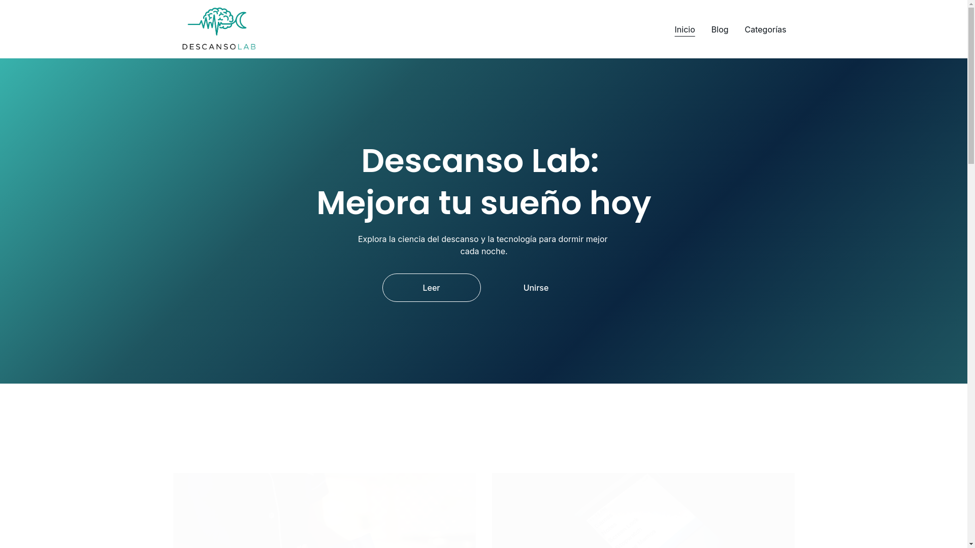 website screenshot of https://descansolab.com/