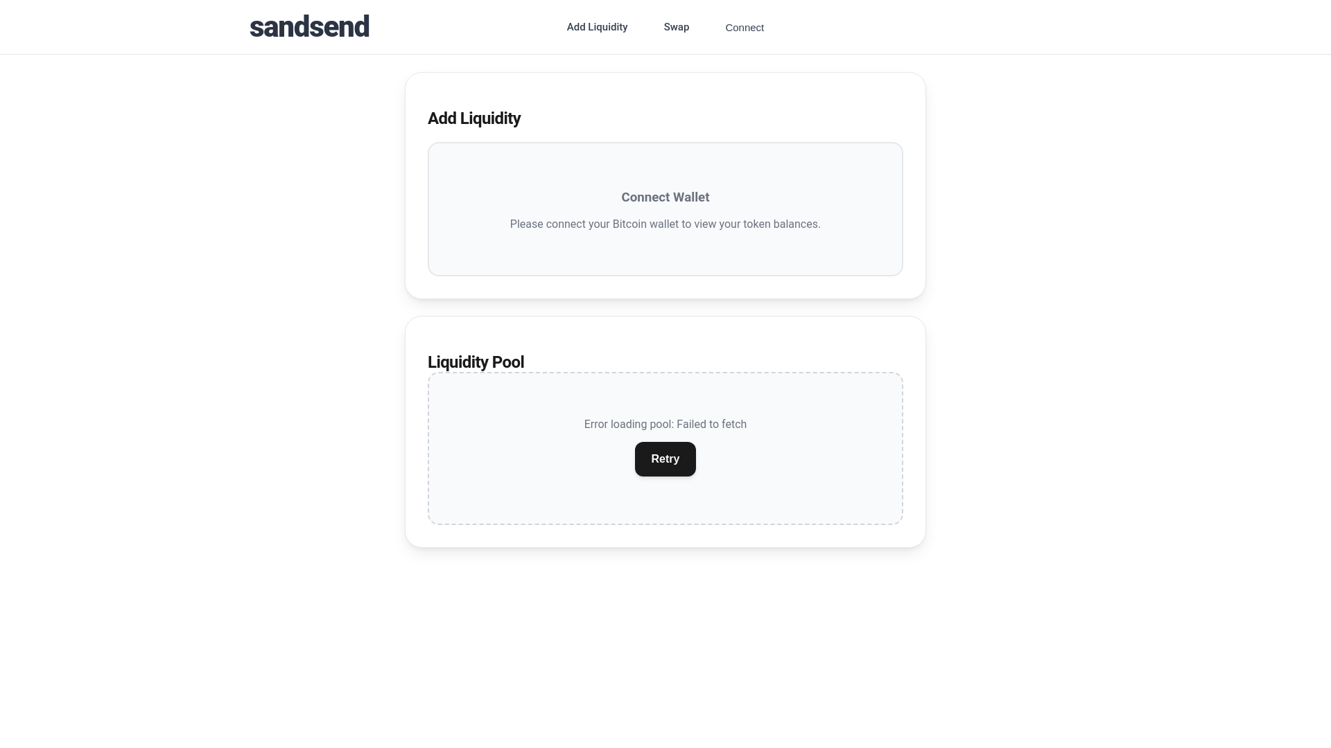 website screenshot of https://sandsend.xyz/