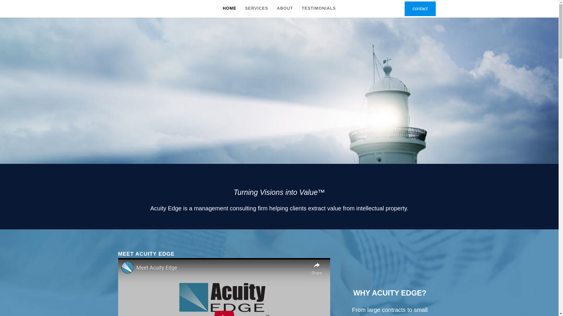 website screenshot of https://getacuityedge.com/