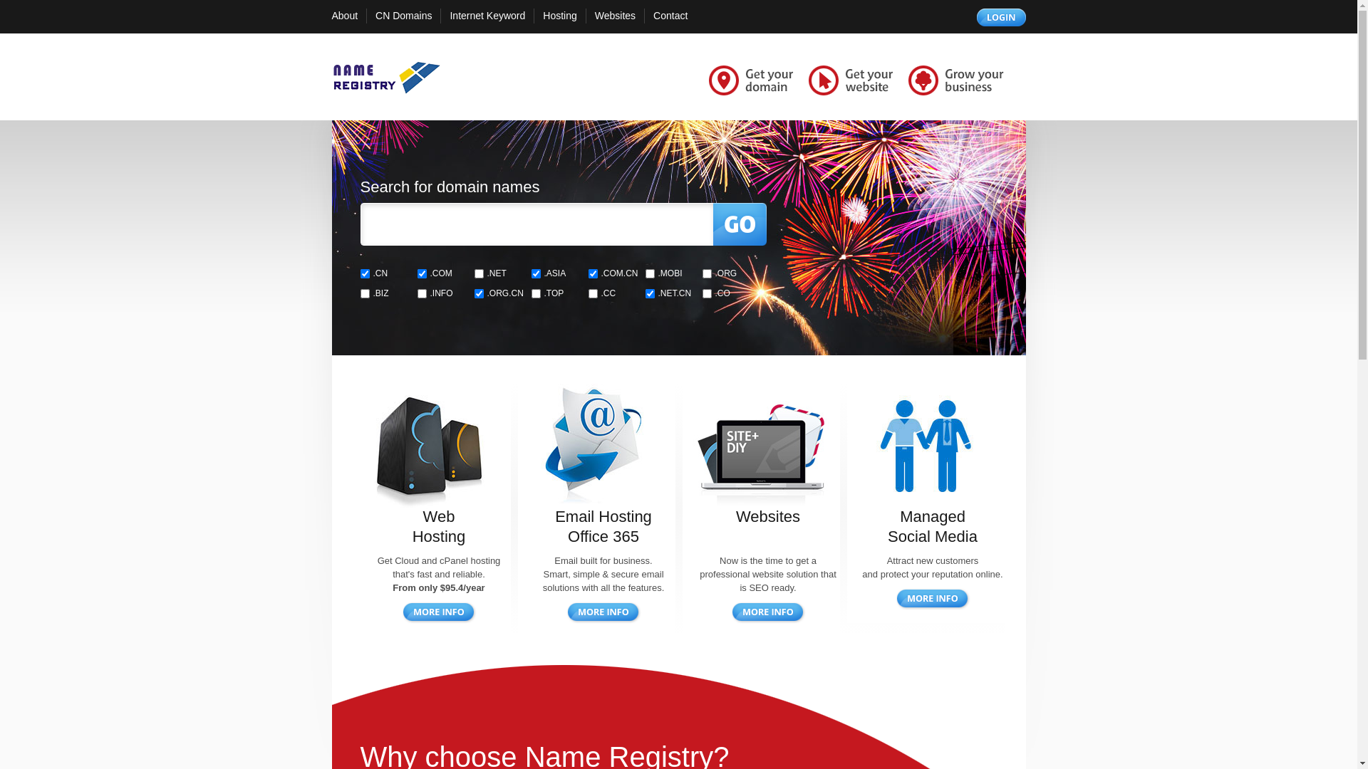 website screenshot of https://cndomainprovider.com/