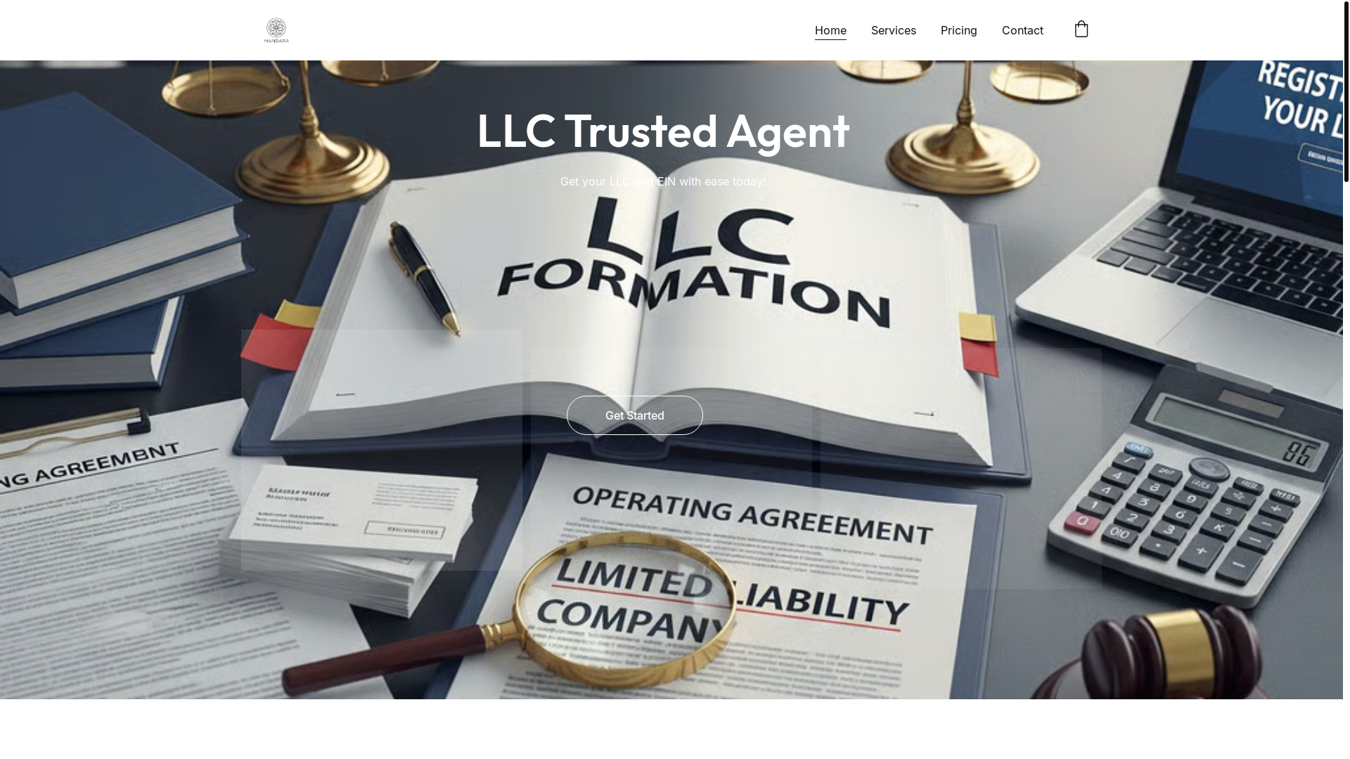website screenshot of https://mandaraservises.site/