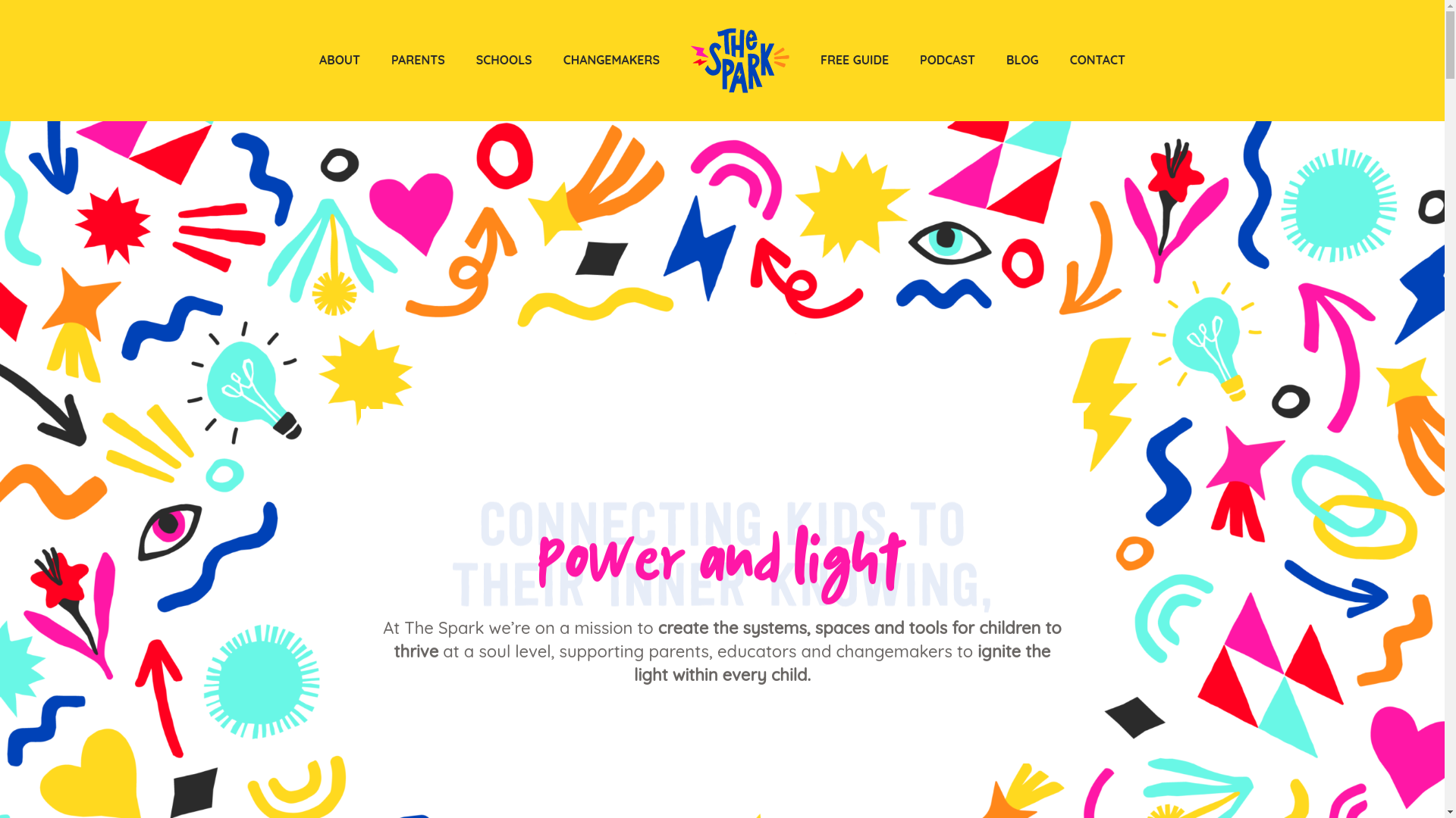 website screenshot of http://www.thesparkmovement.com/