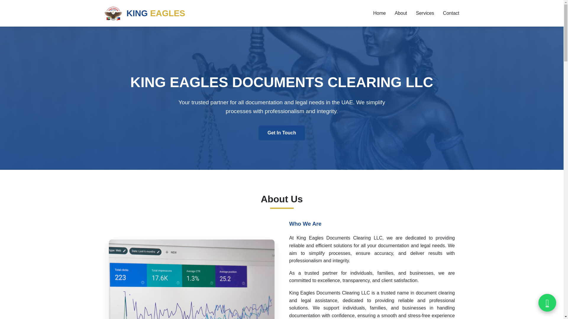 website screenshot of https://kingeaglesdcservices.com/