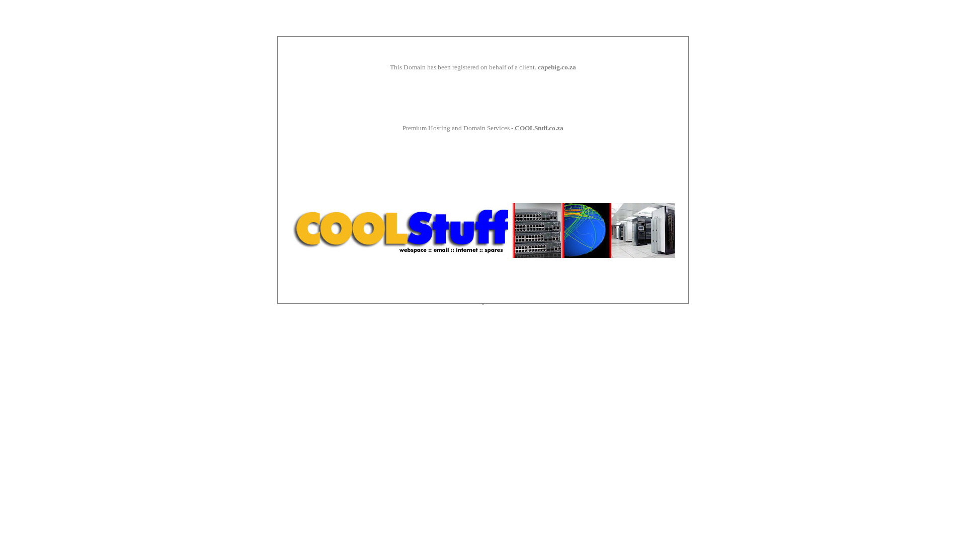 website screenshot of https://capebig.co.za/