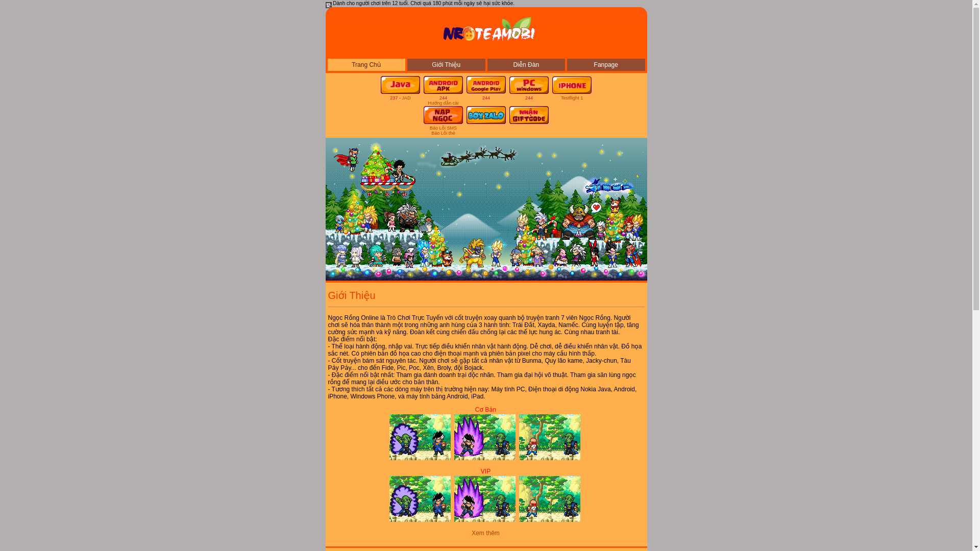 website screenshot of https://nroteamobi.vn/