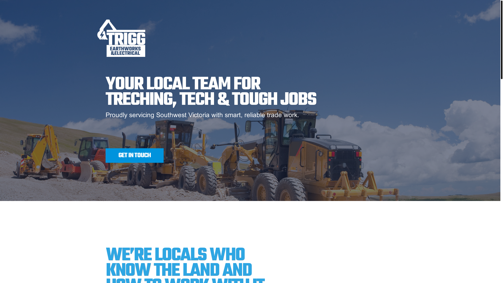 website screenshot of https://triggearthworksandelectrical.com/