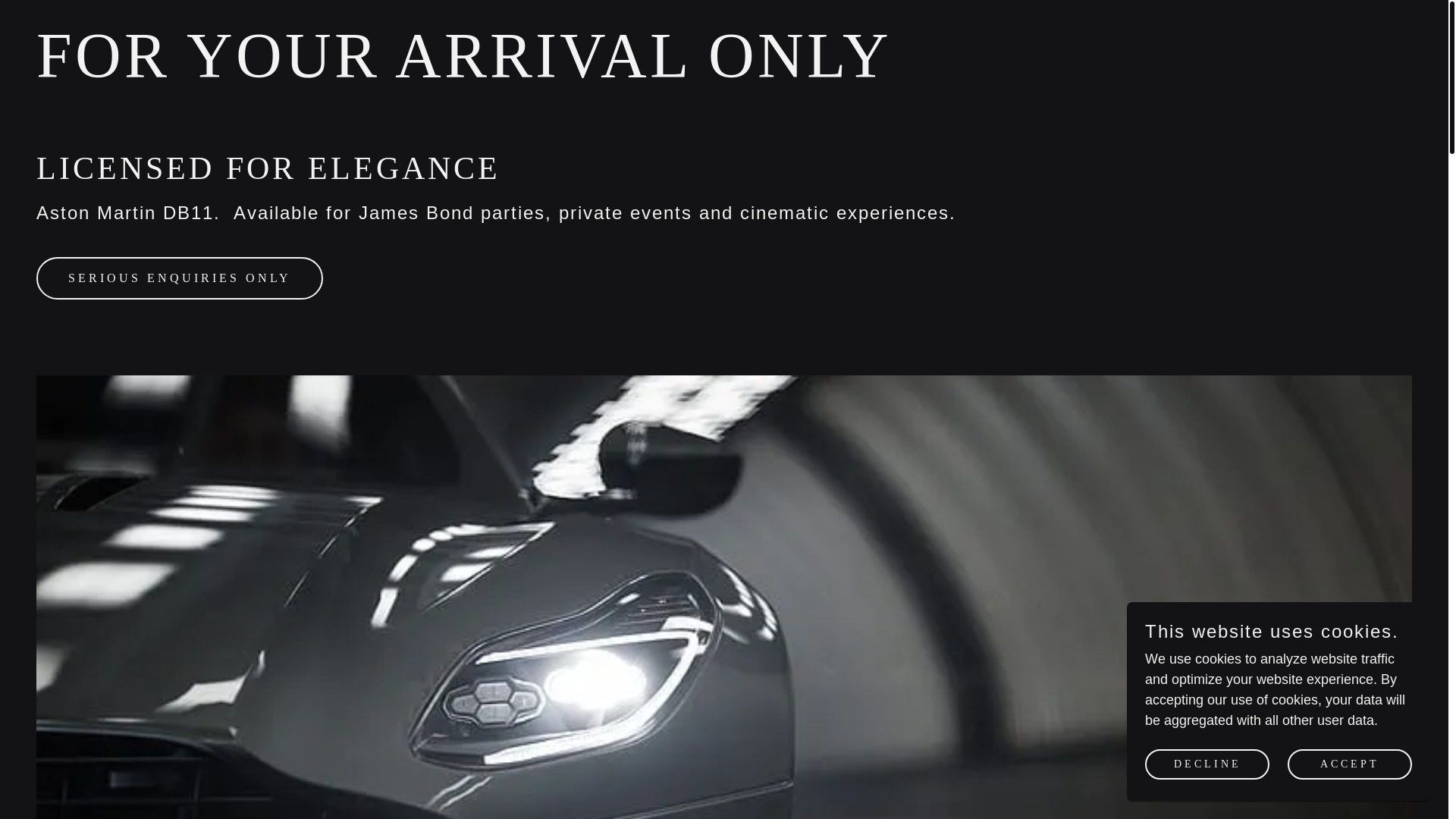 website screenshot of https://foryourarrival.co.uk/