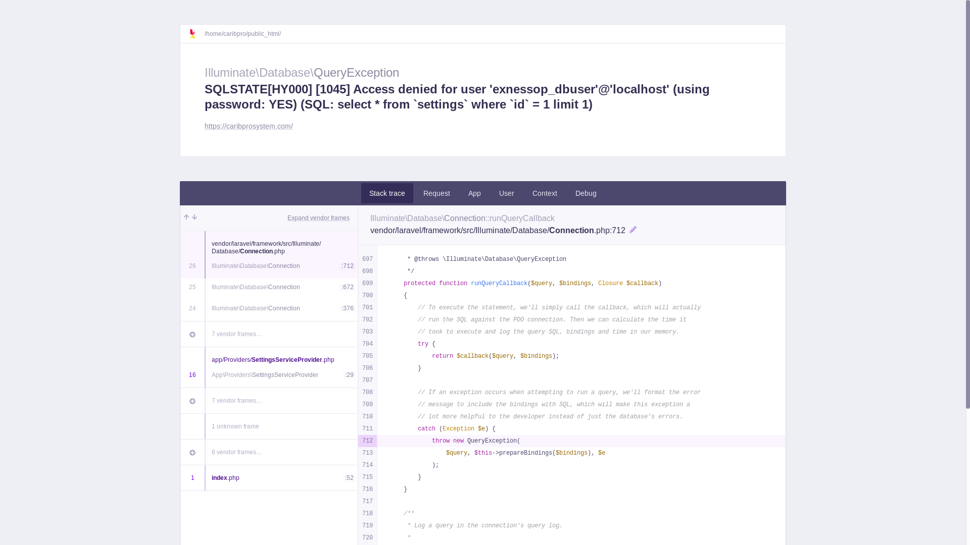 website screenshot of https://caribprosystem.com/
